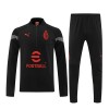 AC Milan Quarter Zip Trenings Collegegenser 22-23 Svart - Herre